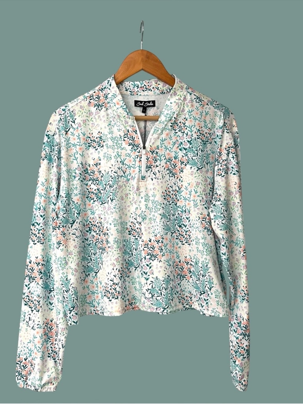 NWT Bad Birdie ladies UV quarter zip - Spring has Sprung size XS